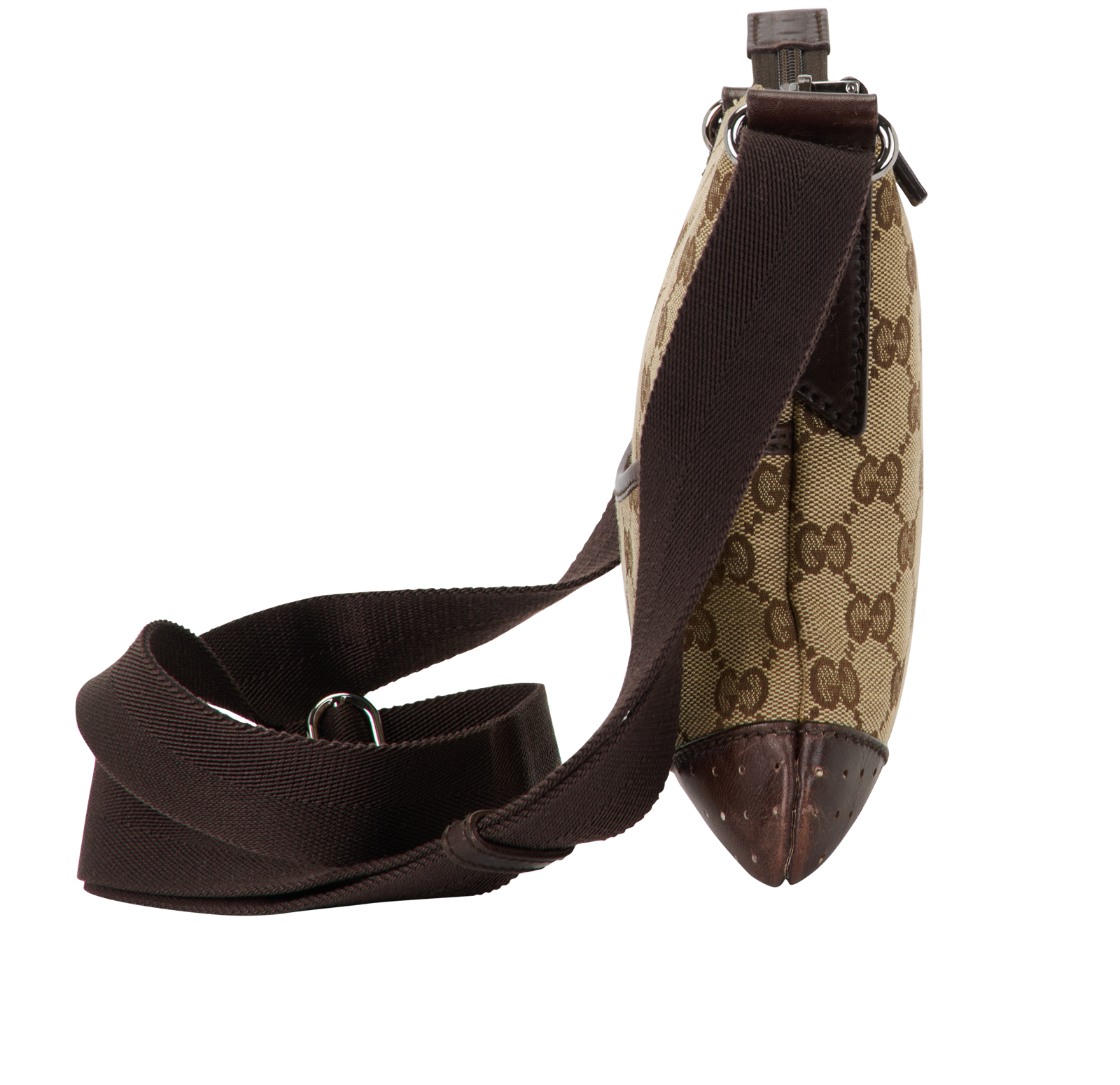 GG Crossbody, &pound;250, Handbags, Beige/Brown, Canvas, Side view